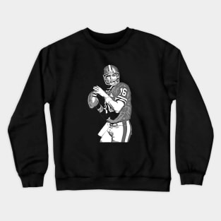 joe montana black and white art Crewneck Sweatshirt